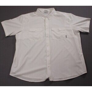 Columbia Shirt Men White Vented Regular Fit Short Sleeve Fishing XXL